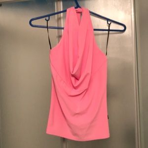 Pink top without sleeves